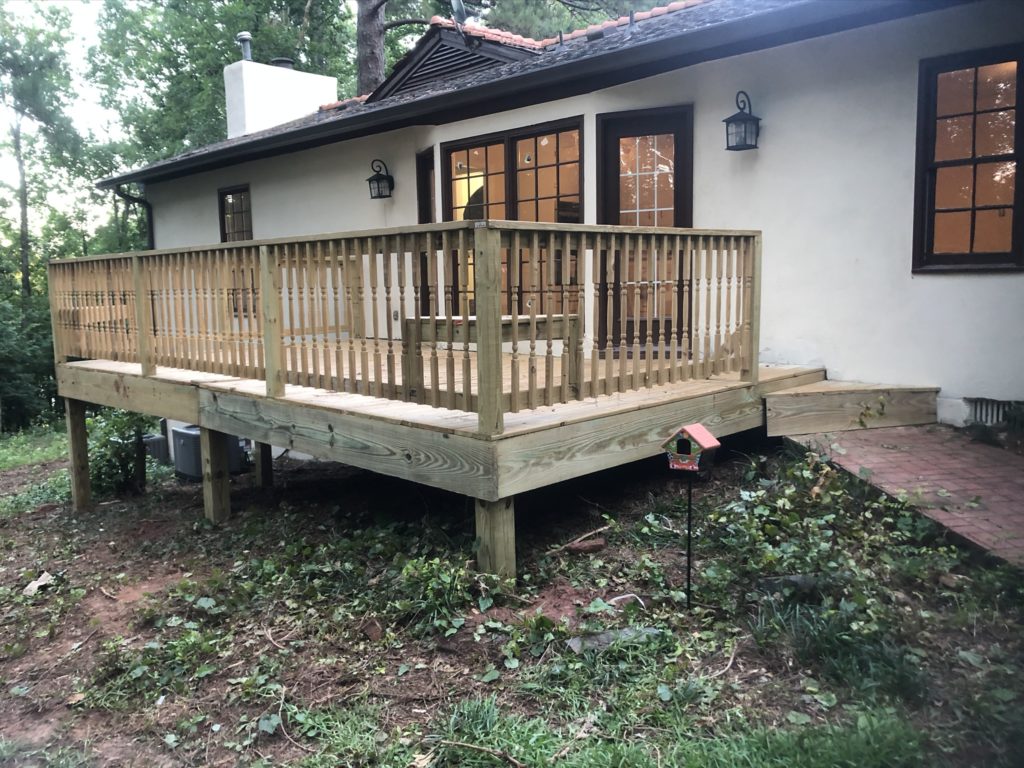 brand new back porch attached to house